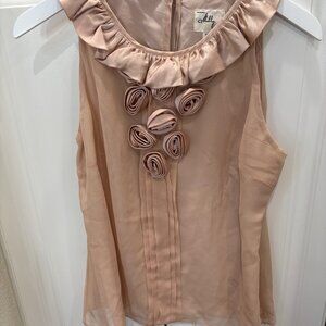 Milly Ash Rose Sleeveless Silk Top